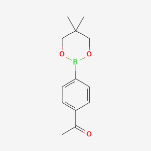 molecular formula C13H17BO3 B8200174 1-(4-(5,5-Dimethyl-1,3,2-dioxaborinan-2-yl)phenyl)ethan-1-one 