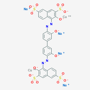 molecular formula C32H14Cu2N4O16S4.4Na<br>C32H14Cu2N4Na4O16S4 B082002 C.I. Direct Blue 80 CAS No. 12222-00-3