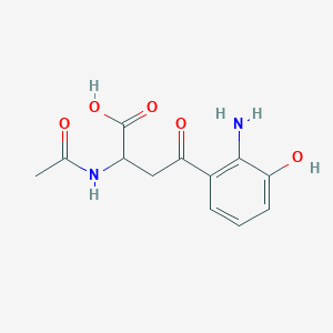 2-Acetamido-4-(2-amino-3-hydroxyphenyl)-4-oxobutanoic acid