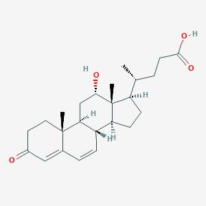 molecular formula C24H34O4 B082013 12alpha-Hydroxy-3-oxochola-4,6-dien-24-oic Acid CAS No. 13535-96-1
