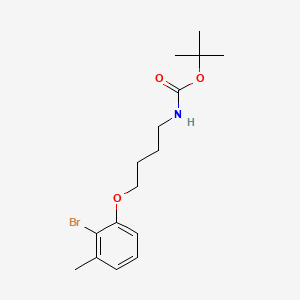 molecular formula C16H24BrNO3 B8201383 tert-Butyl (4-(2-bromo-3-methylphenoxy)butyl)carbamate 
