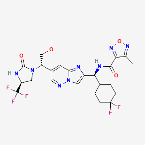 molecular formula C24H27F5N8O4 B8201569 LY3509754 
