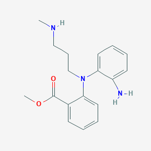 molecular formula C18H23N3O2 B082019 methyl 2-[2-amino-N-[3-(methylamino)propyl]anilino]benzoate CAS No. 13450-71-0
