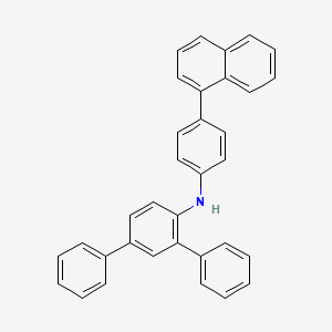 molecular formula C34H25N B8202087 N-(4-naphthalen-1-ylphenyl)-2,4-diphenylaniline 