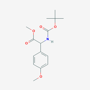 molecular formula C15H21NO5 B8202437 Methyl 2-{[(tert-butoxy)carbonyl]amino}-2-(4-methoxyphenyl)acetate 