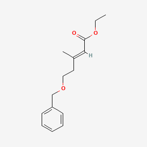 molecular formula C15H20O3 B8202523 Ethyl 5-(benzyloxy)-3-methylpent-2-enoate 