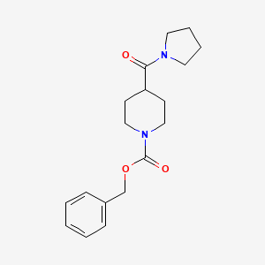 molecular formula C18H24N2O3 B8202567 Benzyl 4-[(pyrrolidin-1-yl)carbonyl]piperidine-1-carboxylate 