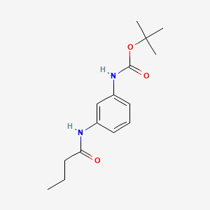 molecular formula C15H22N2O3 B8202901 tert-Butyl N-(3-butanamidophenyl)carbamate 