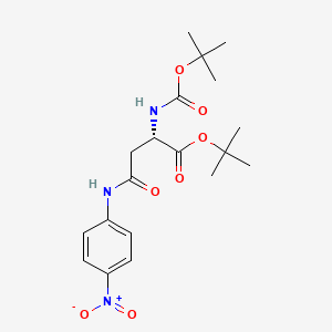 molecular formula C19H27N3O7 B8203017 tert-butyl (2S)-2-{[(tert-butoxy)carbonyl]amino}-3-[(4-nitrophenyl)carbamoyl]propanoate 