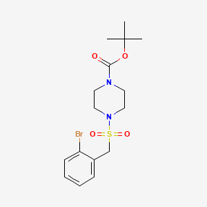molecular formula C16H23BrN2O4S B8203068 tert-Butyl 4-{[(2-bromophenyl)methane]sulfonyl}piperazine-1-carboxylate 