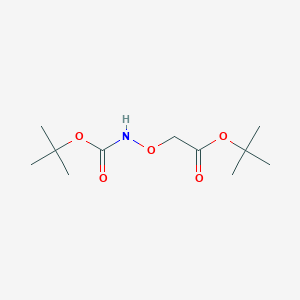 molecular formula C11H21NO5 B8203096 tert-Butyl 2-({[(tert-butoxy)carbonyl]amino}oxy)acetate 