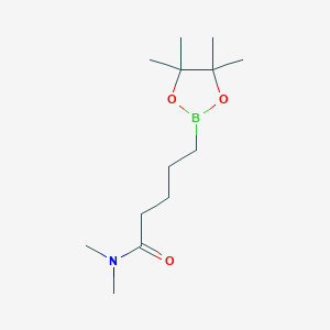 molecular formula C13H26BNO3 B8203118 N,N-dimethyl-5-(4,4,5,5-tetramethyl-1,3,2-dioxaborolan-2-yl)pentanamide 