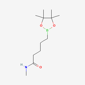 molecular formula C12H24BNO3 B8203124 N-Methyl-5-(tetramethyl-1,3,2-dioxaborolan-2-yl)pentanamide 