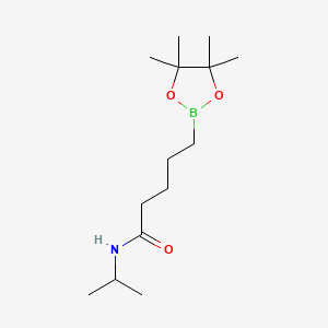 molecular formula C14H28BNO3 B8203141 N-Isopropyl-5-(tetramethyl-1,3,2-dioxaborolan-2-yl)pentanamide 