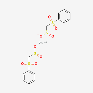 molecular formula C14H14O8S4Zn B8203341 zinc;benzenesulfonylmethanesulfinate 