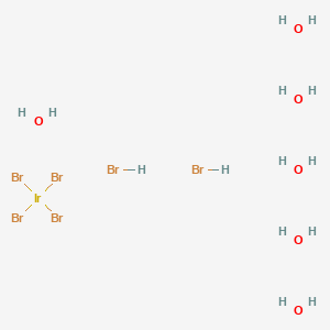 molecular formula Br6H14IrO6 B8203492 Dihydrogen hexabromoiridate(IV) hexahydrate 