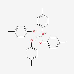 molecular formula C28H28O4Ti B8203609 4-Methylphenolate;titanium(4+) 