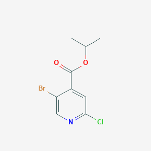 molecular formula C9H9BrClNO2 B8203926 Isopropyl 5-bromo-2-chloroisonicotinate 