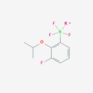 molecular formula C9H10BF4KO B8204066 Potassium 3-fluoro-2-isopropoxyphenyltrifluoroborate 