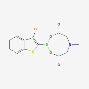 molecular formula C13H11BBrNO4S B8204583 2-(3-bromo-1-benzothiophen-2-yl)-6-methyl-1,3,6,2-dioxazaborocane-4,8-dione 