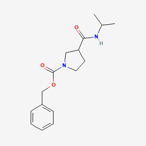 molecular formula C16H22N2O3 B8204618 Benzyl 3-(isopropylcarbamoyl)pyrrolidine-1-carboxylate 