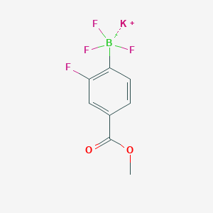 molecular formula C8H6BF4KO2 B8204738 Potassium 4-(methoxycarbonyl)-2-fluorophenyltrifluoroborate 