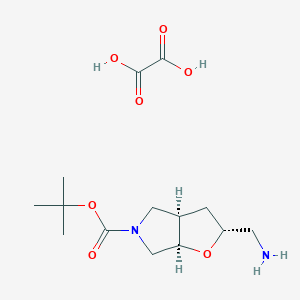 tert-butyl (2R,3aR,6aR)-2-(aminomethyl)-2,3,3a,4,6,6a-hexahydrofuro[2,3-c]pyrrole-5-carboxylate;oxalic acid