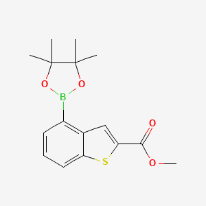 molecular formula C16H19BO4S B8204826 Methyl 4-(tetramethyl-1,3,2-dioxaborolan-2-yl)-1-benzothiophene-2-carboxylate 