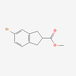 molecular formula C11H11BrO2 B8204842 methyl 5-bromo-2,3-dihydro-1H-indene-2-carboxylate 