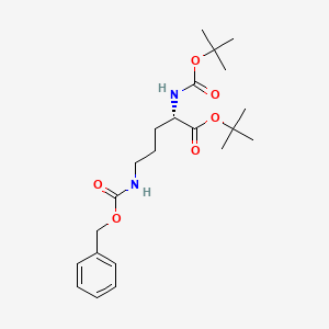 molecular formula C22H34N2O6 B8204922 tert-Butyl (2S)-5-{[(benzyloxy)carbonyl]amino}-2-{[(tert-butoxy)carbonyl]amino}pentanoate 