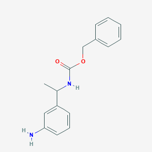 molecular formula C16H18N2O2 B8205001 benzyl N-[1-(3-aminophenyl)ethyl]carbamate 