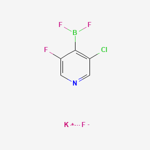 molecular formula C5H2BClF4KN B8205159 Potassium 3-chloro-4-(difluoroboranyl)-5-fluoropyridine fluoride 