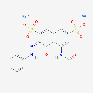 molecular formula C18H13N3Na2O8S2 B8205345 disodium;(3E)-5-acetamido-4-oxo-3-(phenylhydrazinylidene)naphthalene-2,7-disulfonate 