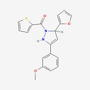 molecular formula C19H16N2O3S B8205452 Methanesulfonato[4,6-bis(diphenylphosphino)phenoxazine](2'-amino-1,1'-biphenyl-2-yl)palladium(II) 