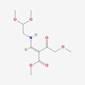 molecular formula C11H19NO6 B8205832 methyl (2E)-2-[(2,2-dimethoxyethylamino)methylidene]-4-methoxy-3-oxobutanoate 