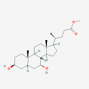 molecular formula C25H42O4 B082059 3beta,7alpha-Dihydroxy-5alpha-cholan-24-oic acid methyl ester CAS No. 14772-97-5