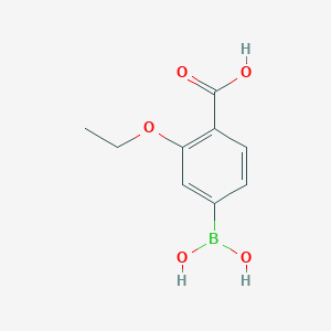 molecular formula C9H11BO5 B8206282 Benzoic acid, 4-borono-2-ethoxy- CAS No. 851335-10-9