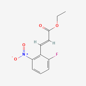 molecular formula C11H10FNO4 B8206683 Ethyl 3-(2-fluoro-6-nitrophenyl)prop-2-enoate 
