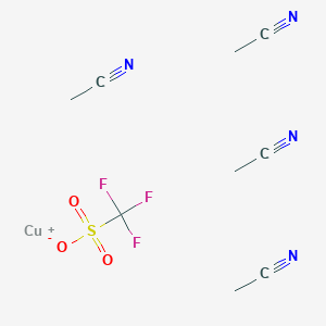 molecular formula C9H12CuF3N4O3S B8206863 Tetrakis(acetonitrile)copper(I) Trifluoromethanesulfonate 