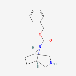 molecular formula C14H18N2O2 B8206948 Benzyl (1r,5s)-3,8-diazabicyclo[3.2.1]octane-8-carboxylate 
