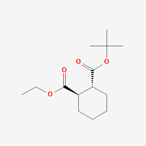 molecular formula C14H24O4 B8206994 (1R,2R)-Ethyl2-((tert-butoxycarbonyl)amino)cyclohexanecarboxylate 