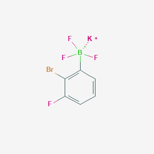 molecular formula C6H3BBrF4K B8207276 Potassium 2-bromo-3-fluorophenyltrifluoroborate 