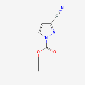 molecular formula C9H11N3O2 B8207654 Tert-butyl 3-cyanopyrazole-1-carboxylate 