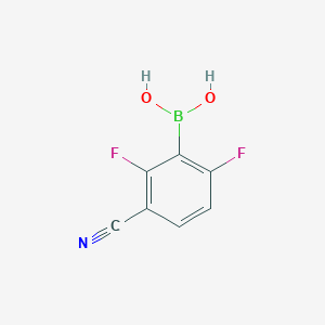 molecular formula C7H4BF2NO2 B8207668 2,6-Difluoro-3-Cyanophenylboronic acid 