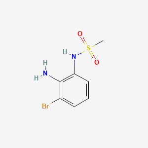 molecular formula C7H9BrN2O2S B8207776 N-(2-amino-3-bromophenyl)methanesulfonamide 