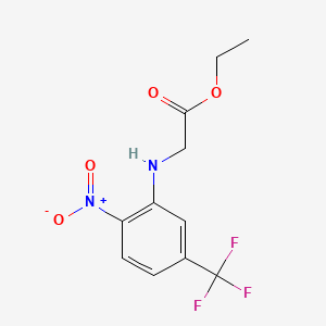 molecular formula C11H11F3N2O4 B8207868 Ethyl 2-{[2-nitro-5-(trifluoromethyl)phenyl]amino}acetate 