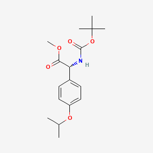 molecular formula C17H25NO5 B8207902 Methyl (R)-2-((tert-butoxycarbonyl)amino)-2-(4-isopropoxyphenyl)acetate 