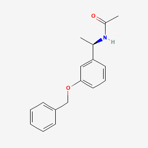 molecular formula C17H19NO2 B8207931 N-[(1R)-1-(3-phenylmethoxyphenyl)ethyl]acetamide 