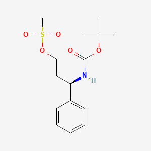 [(3R)-3-[(2-methylpropan-2-yl)oxycarbonylamino]-3-phenylpropyl] methanesulfonate