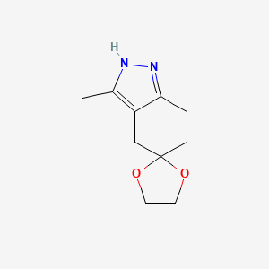 3'-Methyl-1',4',6',7'-tetrahydrospiro[1,3-dioxolane-2,5'-indazole]